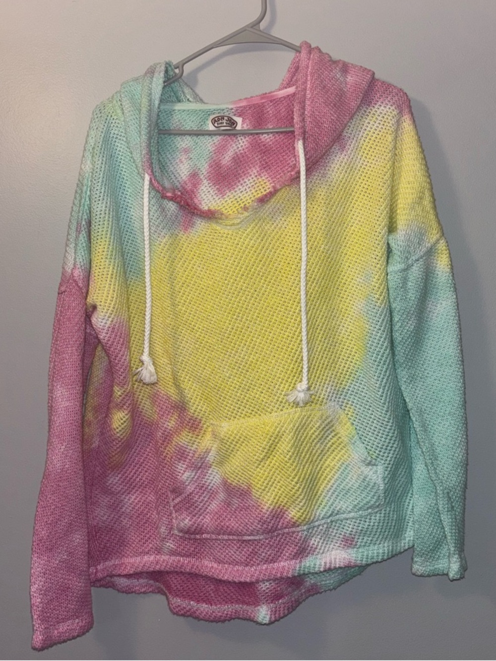 💐Ron Jon Pastel Tie-Dye Oversized Waffle Hoodie
